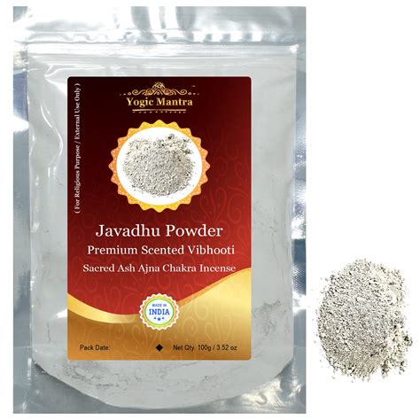 Buy Javadhu Powder Scented Vibhuti (100g Resealable Pouch) Premium Ajna ...