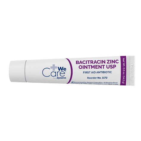 Bacitracin Zinc Ointment 0.5 oz. Tube 72/cs-1172 - bacitracin zinc ointment