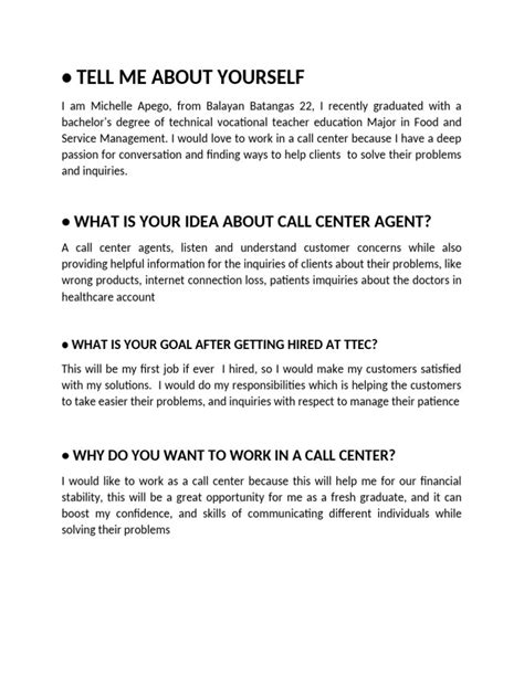 Image result for TTEC Job Interview Questions