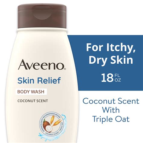 Aveeno Skin Relief Body Wash with Coconut Scent for Dry Sensitive Skin ...