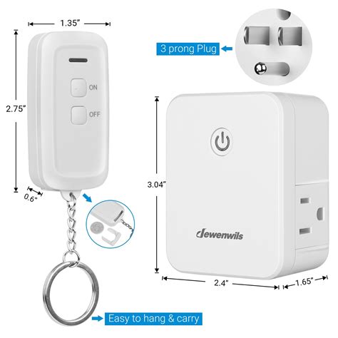 DEWENWILS Remote Control Outlet with 2 Remotes, Remotely Turn on/off ...