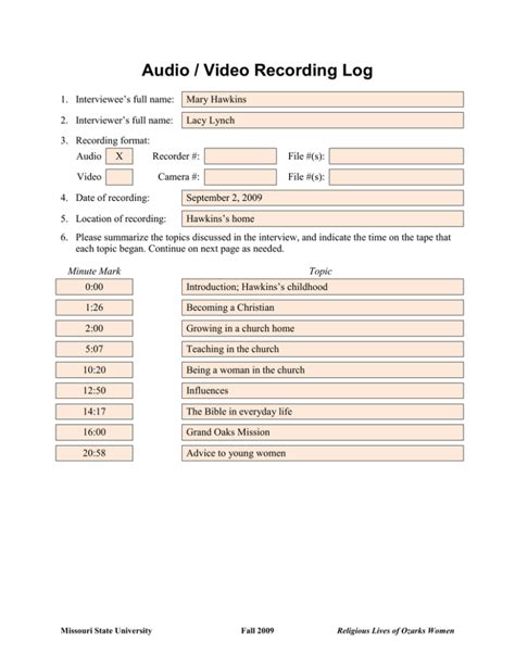 Image result for Recording Log