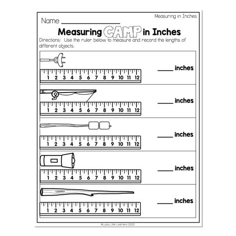Image result for Measurement Inches Worksheets