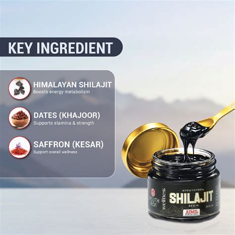 Ayouthveda Shilajit Resin 20g - Pure Himalayan Shilajit for Strength