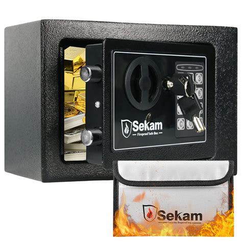 Buy SEKAM Steel Small Money Safe Box for Home Office with Fireproof ...