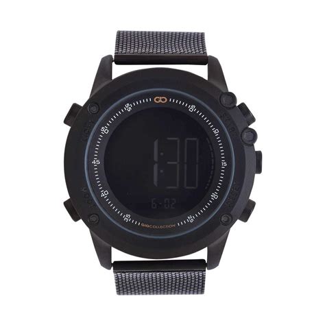 GIORDANO Mens Black Dial Metallic Digital Watch - G3011-22 (Black_Free ...