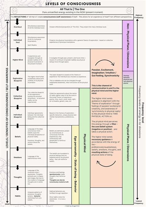 Levels of Consciousness Map Structure of Physical Existence Guide ...