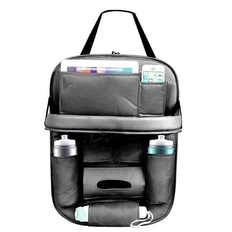 Oshotto Car Backseat Storage Organizer with Foldable Tray, Multi-Pocket ...