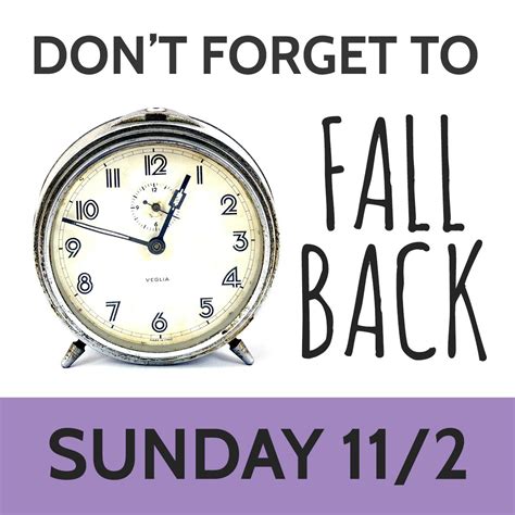 Daylight Savings: Fall Back One Hour!