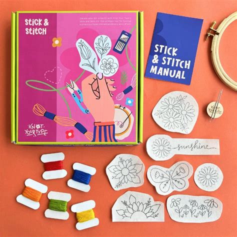 Stick & Stitch Sticker Sets | Embroidery Sticker Kits