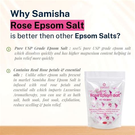 Rose Epsom Salt For Pain Relief - 400gm – Samisha Organic