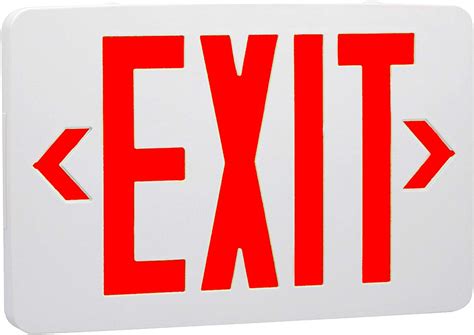 Buy Red LED Emergency Exit Signs, AC 120V277V, Double Sided Red Exit ...