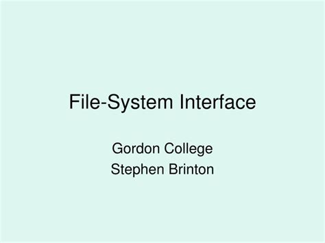 Image result for File System Interface