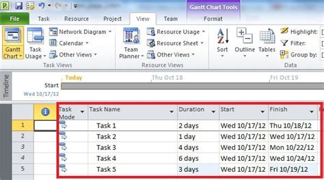 Image result for Microsoft Project Subtask