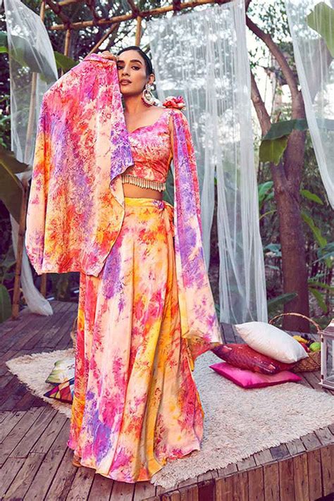 Purple Pink Elegant Printed Plus Size Lehenga Choli Collecti
