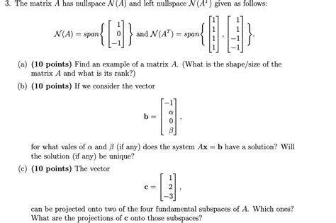 Image result for Left Null Space Example Rectangular Matrix