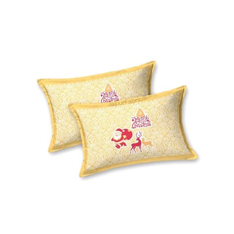 Golden Cream Magical Ride Santa and Reindeer Blue Cotton King Size Bed ...