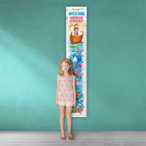 Buy GO WOO Ocean Height Chart |Ocean-Themed Height Chart For Little ...