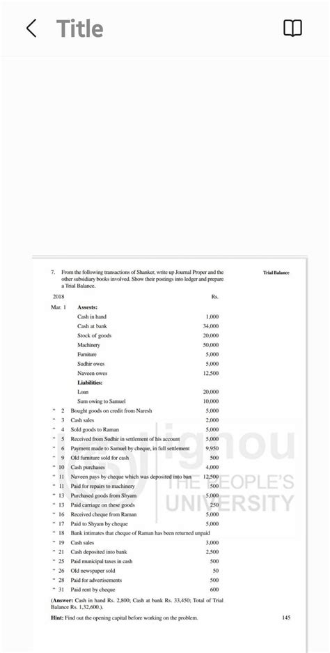 From the following transactions of Shanker, write up Journal Proper and ...