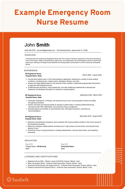 Emergency Room Nurse Resume Best Emergency Room Nurse Resume Examples
