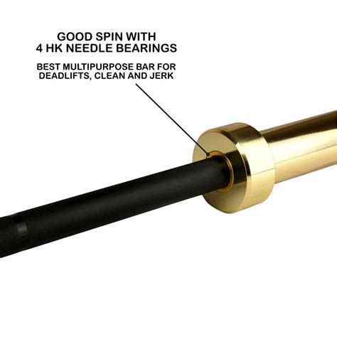 Olympic Barbell 20kg Gold Edition - Only Gold Barbell in India ...