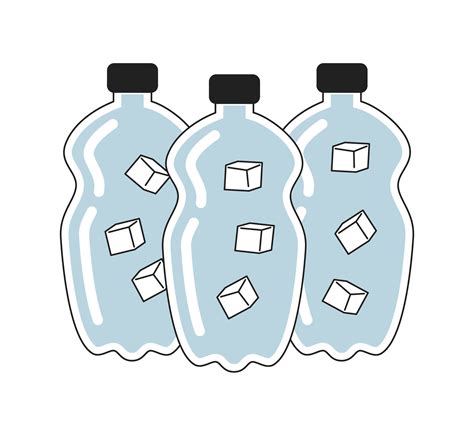 Bottled water pack monochrome flat vector object. Water bottles stack ...