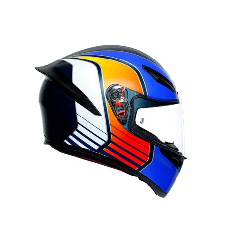 AGV HELMET - K1 MULTI ECE DOT - POWER MATT DARK BLUE/ORANGE/WHITE – LRL ...