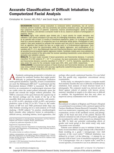 Image result for Study Report About Difficult Intubation