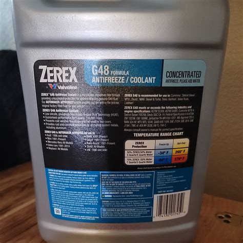 ZEREX G48 Formula BLUE CONCENTRATED Engine Coolant/Antifreeze 1 Gallon | eBay