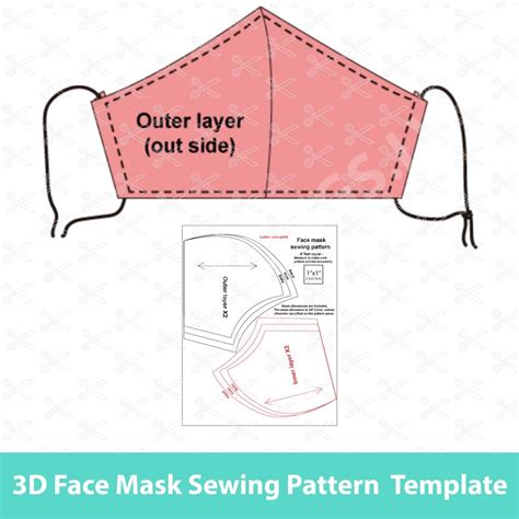 Sew It Online Face Mask Pattern 的图像结果