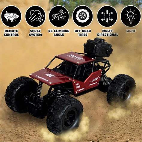 FANSEEKART Blue Rock Crawler Car With Mist Smoke And Fully Remote ...