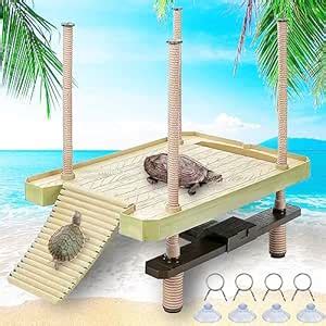 Large Turtle Floating Basking Platform with Feeding Area, Turtle ...