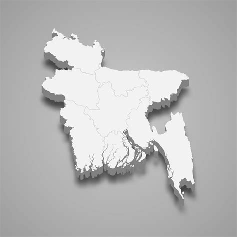 Mapa do país com fronteiras | Vetor Premium