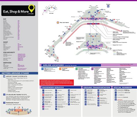 Terminal ORD airport maps - 1, 2, 3, 5 Chicago O'Hare Airport