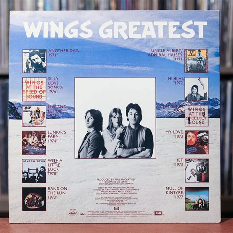 Wings - Greatest Hits - 1978 Capitol, VG+/VG