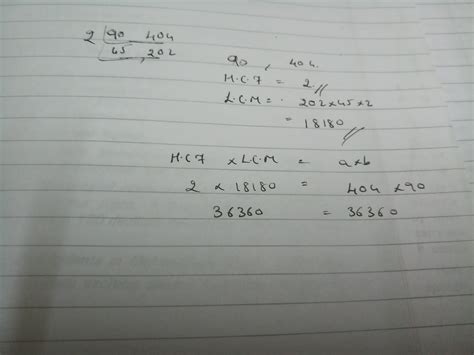 Find the LCM and HCF of the following pairs of integers and verify that ...