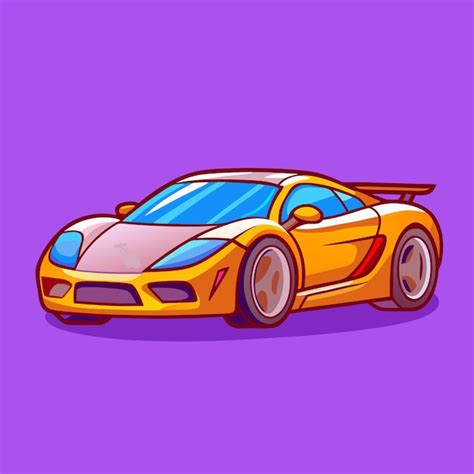 Sport car cartoon vector icon illustration | Premium AI-generated vector