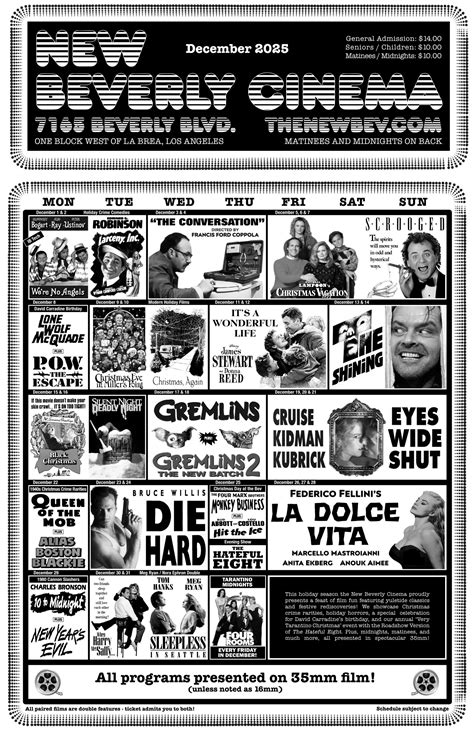 December 2025 at the New Beverly