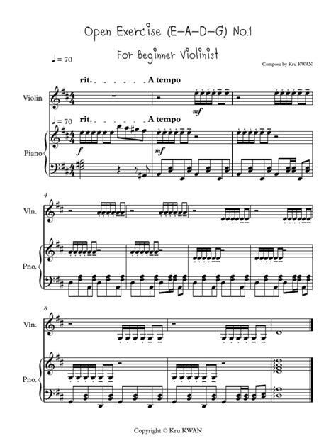 Image result for Open String Violin Exercise