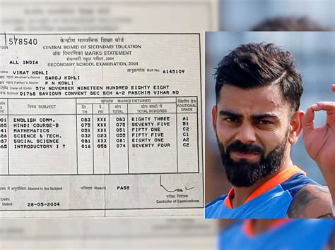 Virat Kohli 10th marksheet went viral people says little weak in maths ...