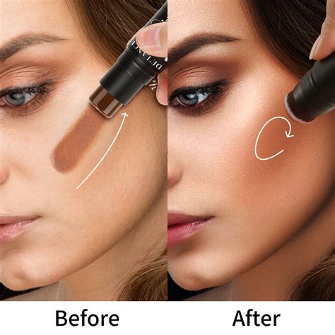 Buy 2022 Upgrade Cream Contour Stick with Built-In Brush,3 In 1 ...