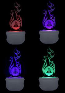 Shifa Crafts The Buring Symbol 3D illusion Led Night Lamp comes with 7 ...