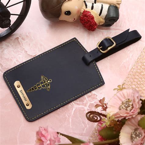 Buy personalized luggage tags with name & charm