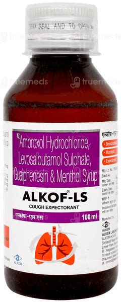 Alkof Ls Syrup 100 Ml - Uses, Side Effects, Dosage, Price | Truemeds