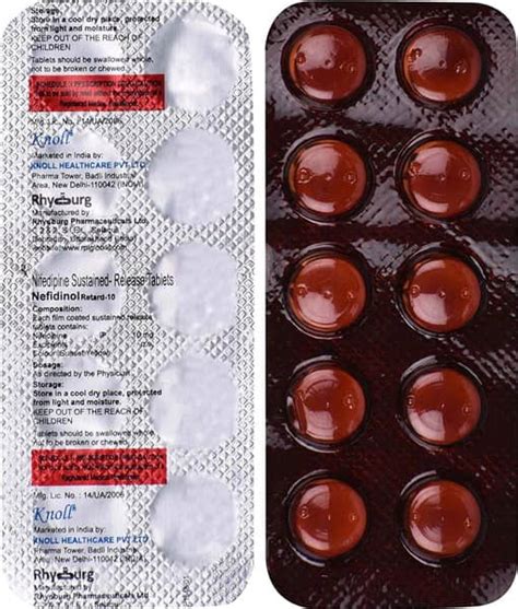 Nefidinol Retard 10 MG Tablet (10): Uses, Side Effects, Price & Dosage ...