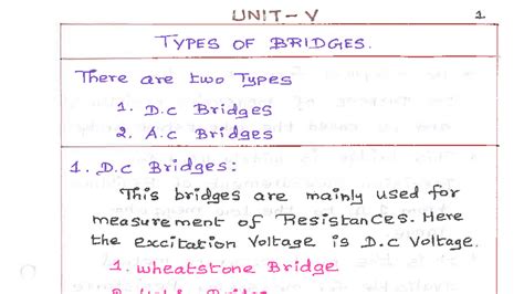 AC and DC Bridges - Types and Applications in EEE - Studocu