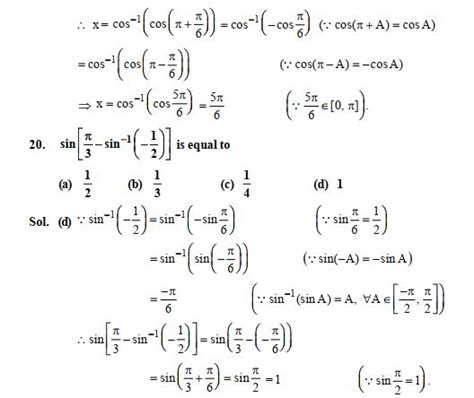 Image result for Inverse of Trigonometry Class 12 Exercise 2.2