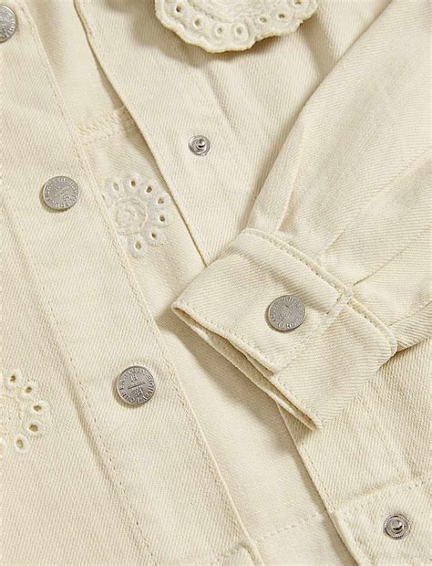 Buy Denim Embroidered Shacket (2-8 Yrs) at Marks & Spencer