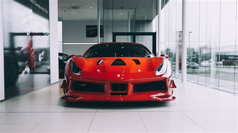 Download wallpaper 3840x2160 car, sports car, front view, red 4k uhd 16 ...