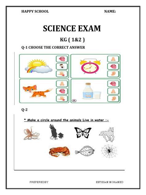 Image result for Science K Question. Answer Objective